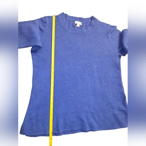 J.Crew Women’s Extra-Soft Blue Knit Sweater Pullover Acrylic Polyamide Size M - Picture 6 of 8